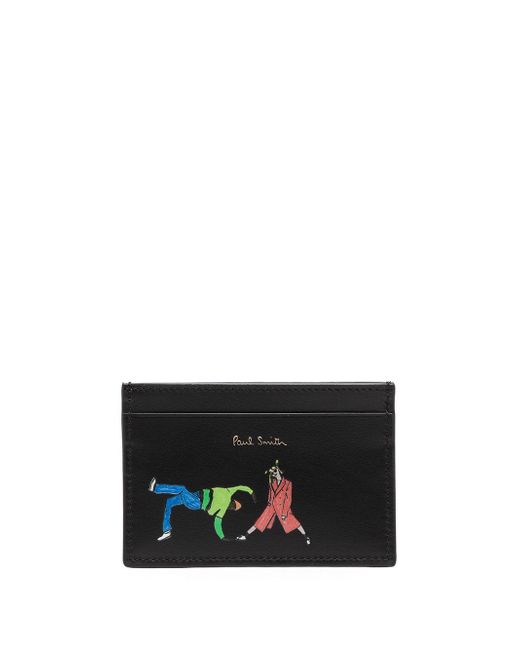Paul Smith graphic-print leather cardholder