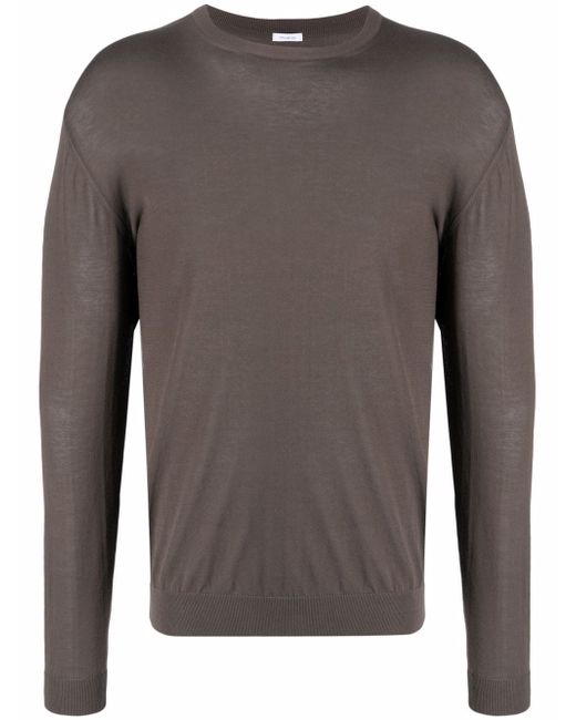 Malo crew-neck fitted jumper