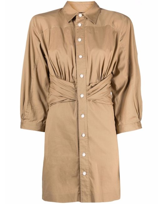 Dsquared2 ruched-detail shirt dress