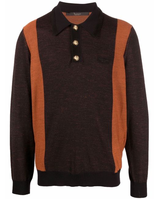 Billionaire knitted polo-style pullover