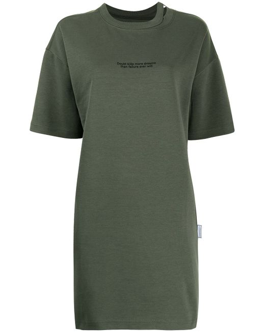 Izzue slogan-print T-shirt dress