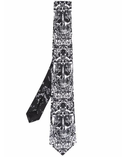 Philipp Plein baroque-pattern print silk tie