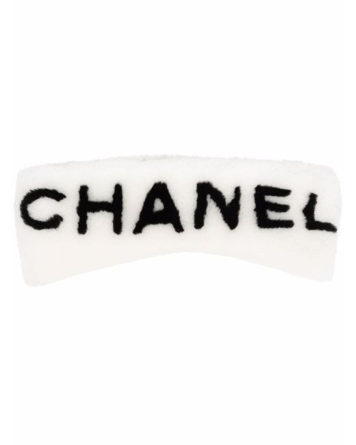 Chanel Pre-Owned 2010s logo print fur headband