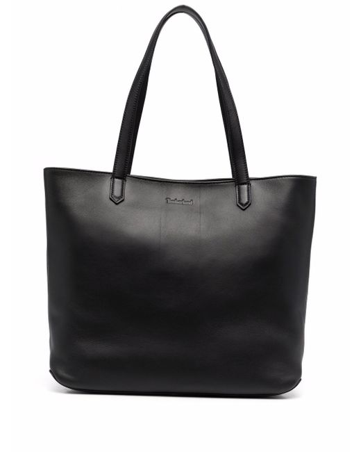 Timberland logo-embossed leather tote bag