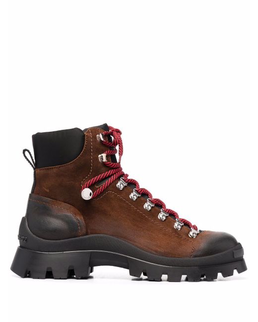 Dsquared2 chunky lace-up leather boots