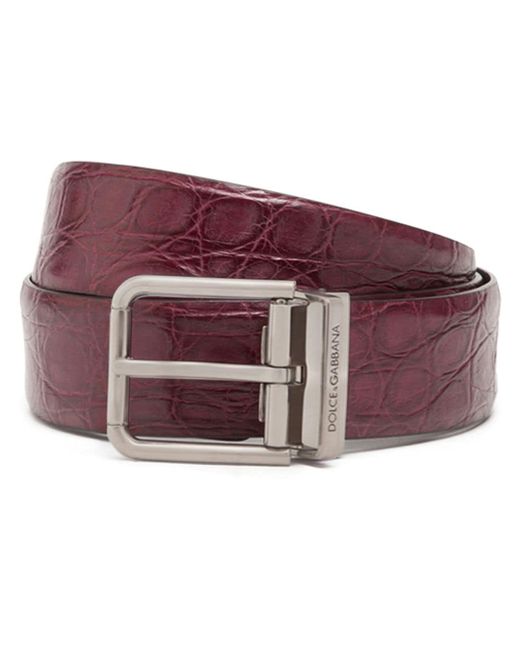 Dolce & Gabbana textured leather belt