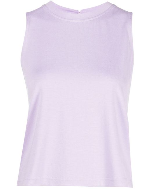 Marchesa Notte round neck cropped tank top
