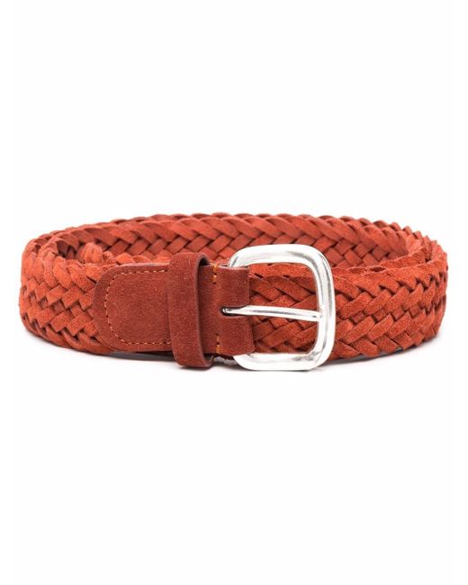 Andersons leather interwoven belt