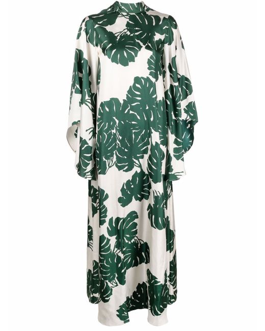 La Double J. Magnifico foliage-print silk dress