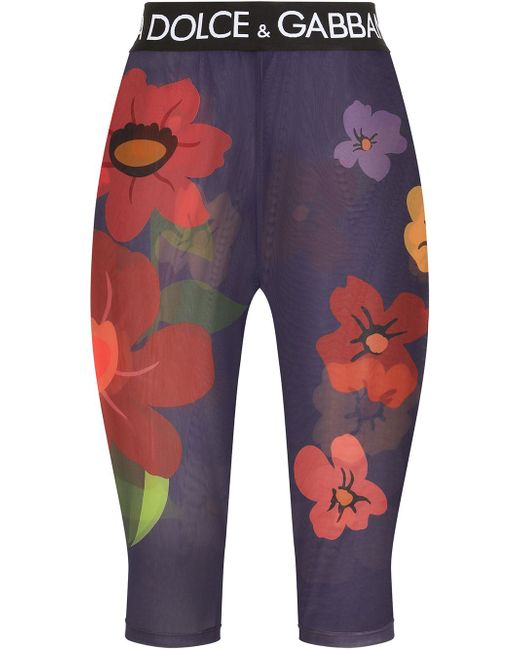 Dolce & Gabbana floral sheer shorts