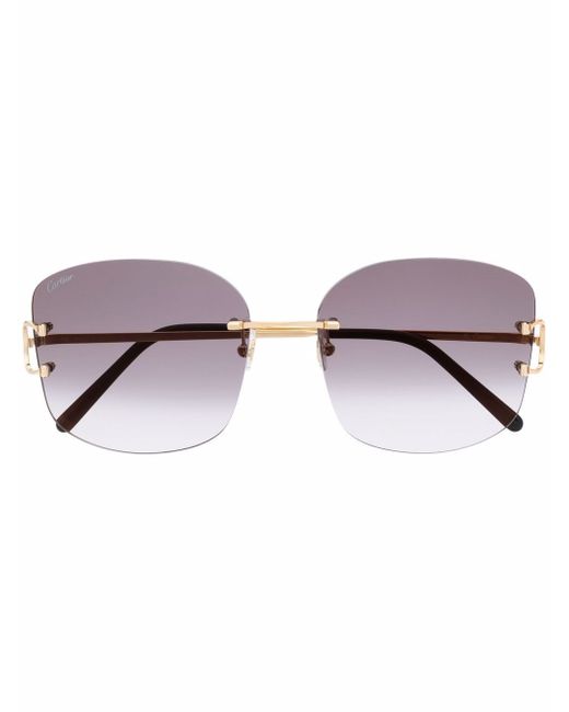 Cartier C Décor square-frame sunglasses