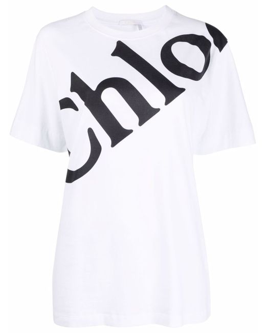Chloé maxi logo-print short-sleeve T-shirt