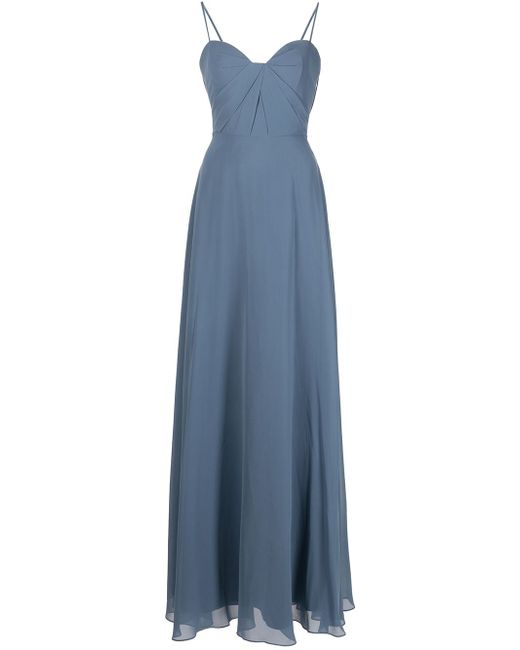 Marchesa Notte Bridesmaids gathered-bodice full-length gown
