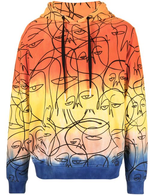 Haculla graphic print ombre hoodie