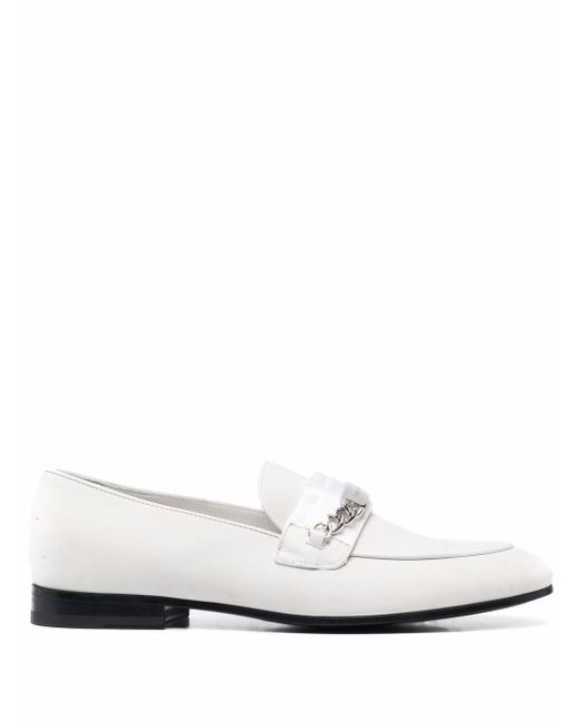 Philipp Plein chain-embellished leather loafers