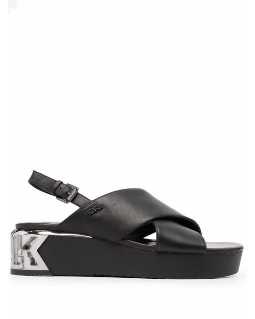 Karl Lagerfeld K-Blok Kross-strap sling-back sandals