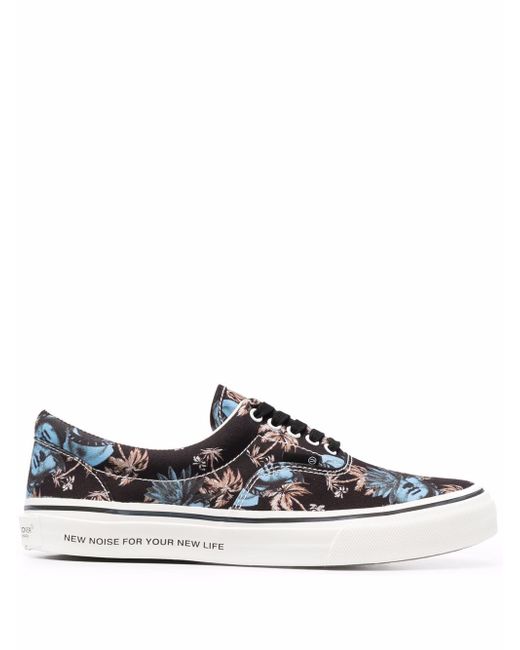 Undercover floral-print lace-up canvas sneakers