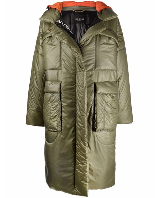 Versace hooded puffer coat