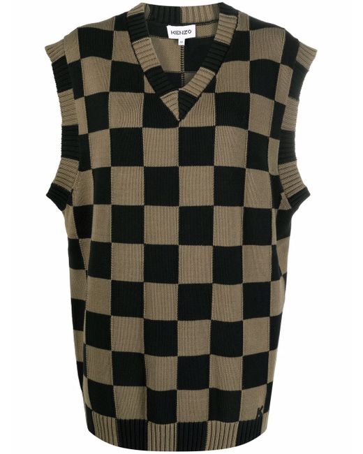 Kenzo checkerboard-print sweater