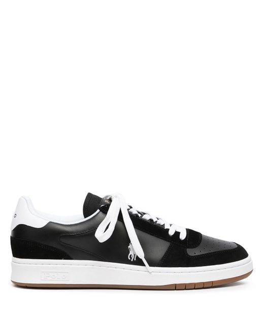 Polo Ralph Lauren two-tone lace-up trainers