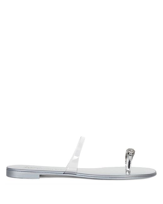 Giuseppe Zanotti Design Ring Plexi open-toe flat sandals