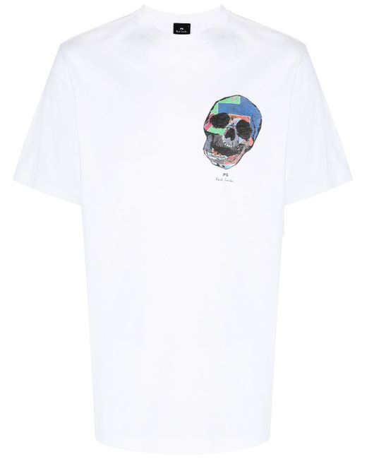 PS Paul Smith skull-print organic-cotton T-Shirt