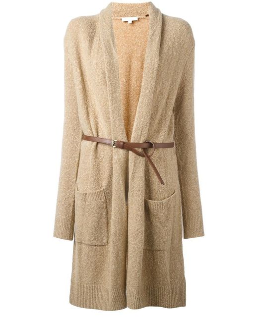 Michael Michael Kors belted cardi-coat Large Cotton/Acrylic/Wool/Spandex/Elastane