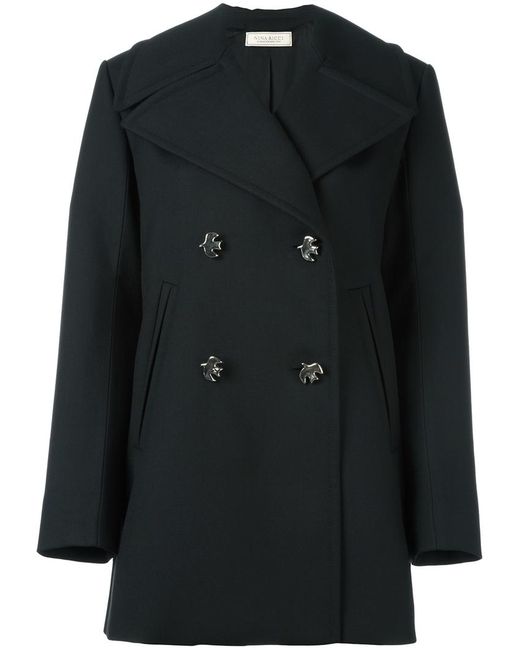 Nina Ricci double breasted short coat 36 Polyester/Viscose/Wool