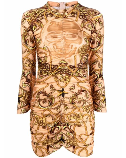 Philipp Plein baroque-print bodycon dress