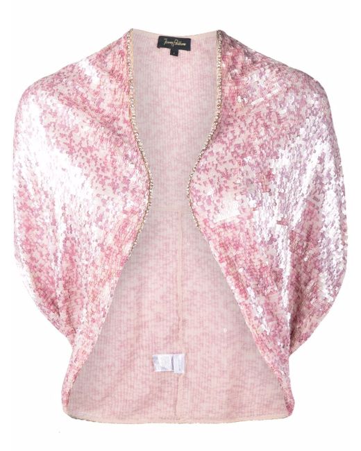 Jenny Packham draped sequin-embellished top