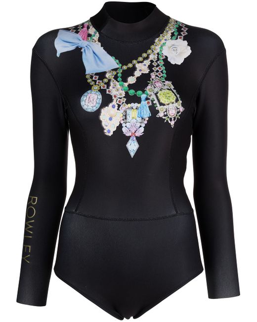 Cynthia Rowley jewel necklace wetsuit