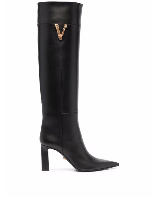 Versace Barocco-V knee-length boots