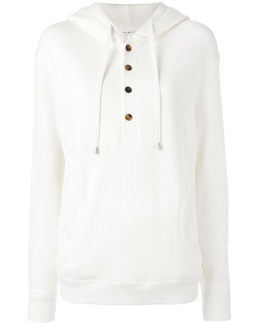 Helmut Lang button placket hoodie Medium Cotton