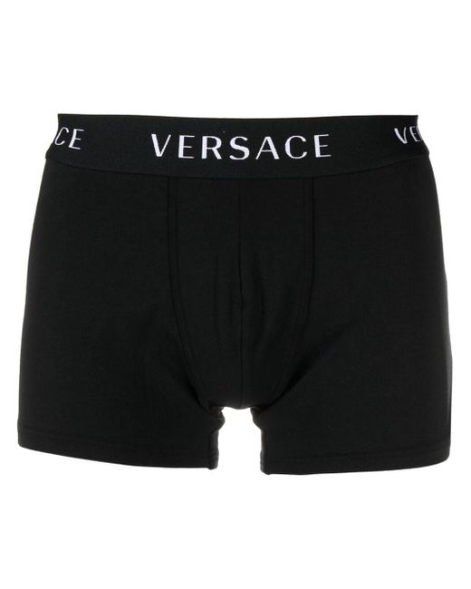 Versace logo trim boxer shorts