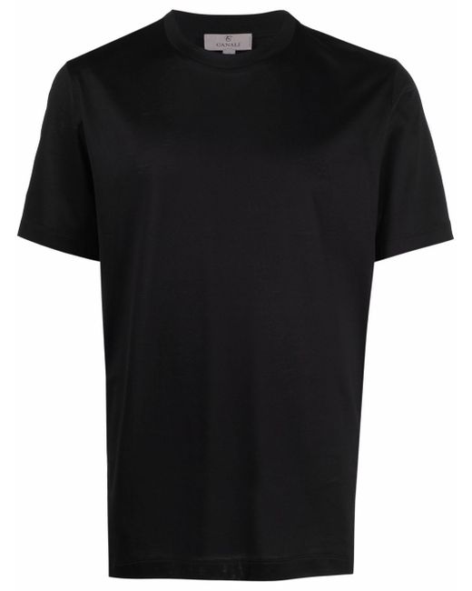 Canali mock neck cotton T-shirt