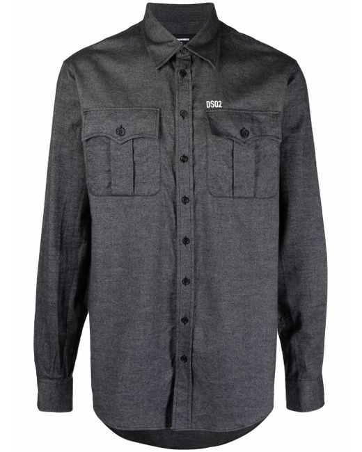Dsquared2 twill button front shirt