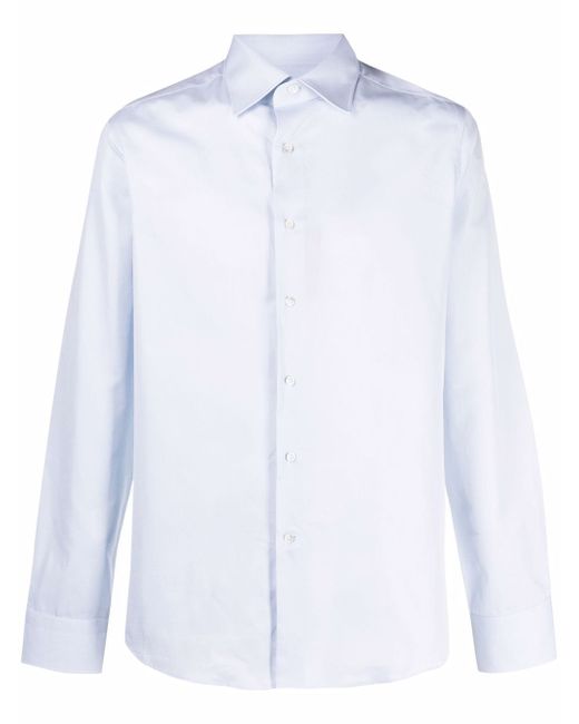 Canali two-tone longsleeved cotton shirt