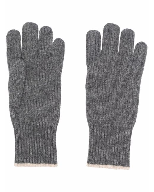 Brunello Cucinelli ribbed-knit cashmere gloves