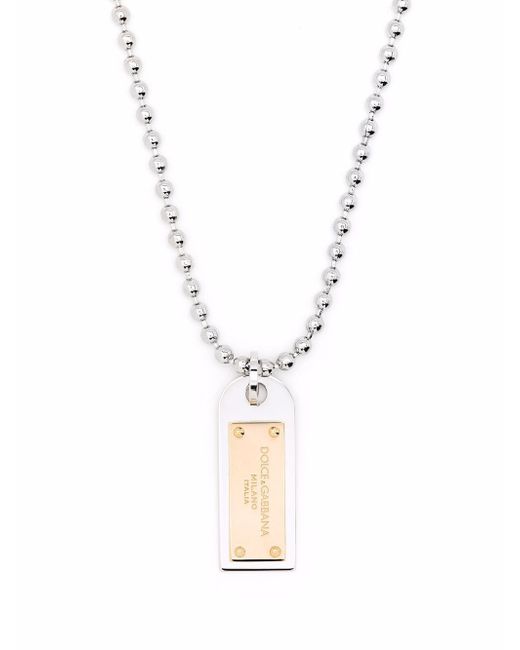 Dolce & Gabbana two-tone military dog tag necklace