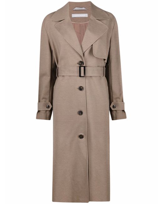12 Storeez belted button-up trench coat