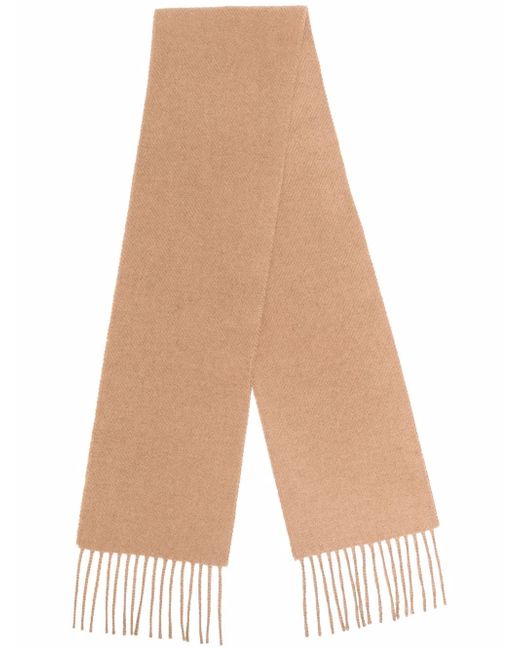 Dsquared2 fringed camel hair scarf