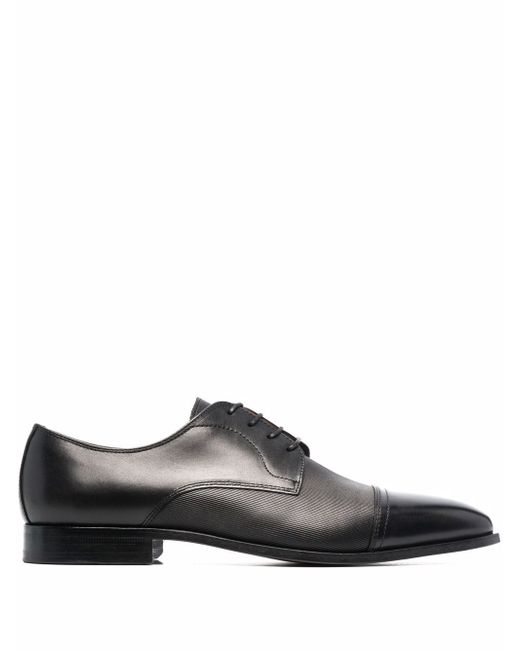 Boss textured panelled oxford shoes