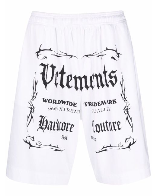 Vetements Hardcore Couture logo-print shorts