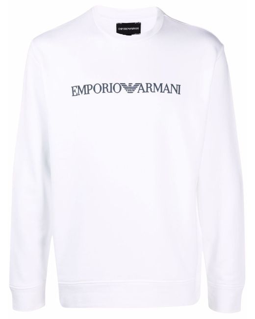 Emporio Armani logo-print crew-neck sweatshirt