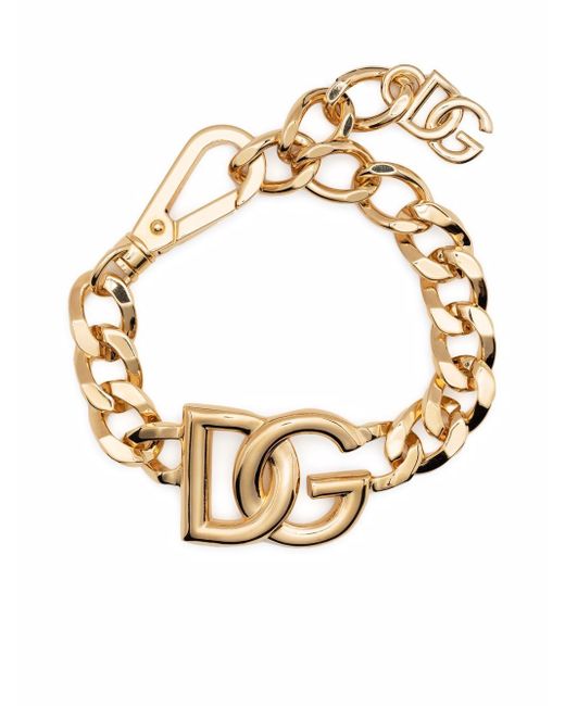 Dolce & Gabbana oversize logo curb chain bracelet