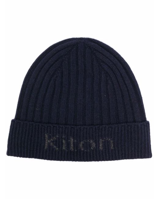 Kiton logo-print cashmere beanie