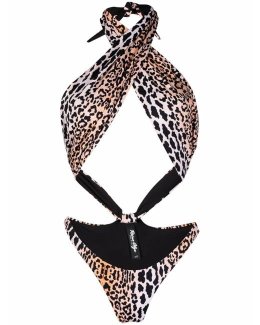 Reina Olga leopard-print swimsuit