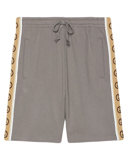 Gucci interlocking G stripe cotton shorts