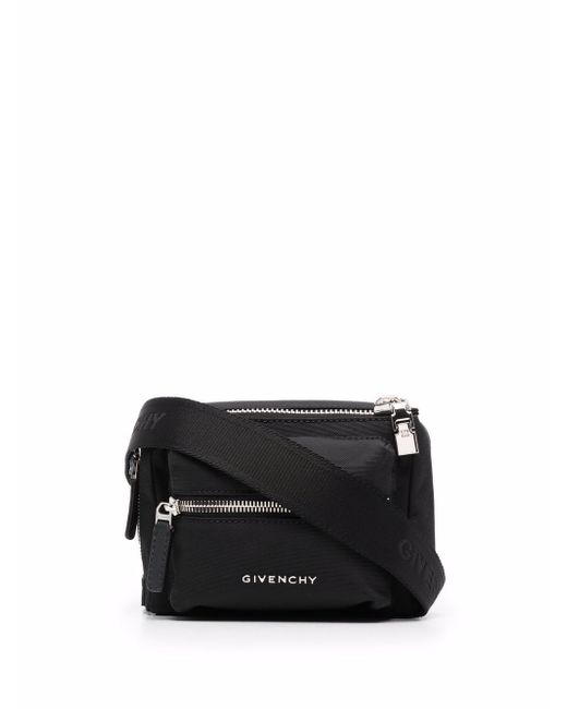 Givenchy logo-print faux-leather messenger bag