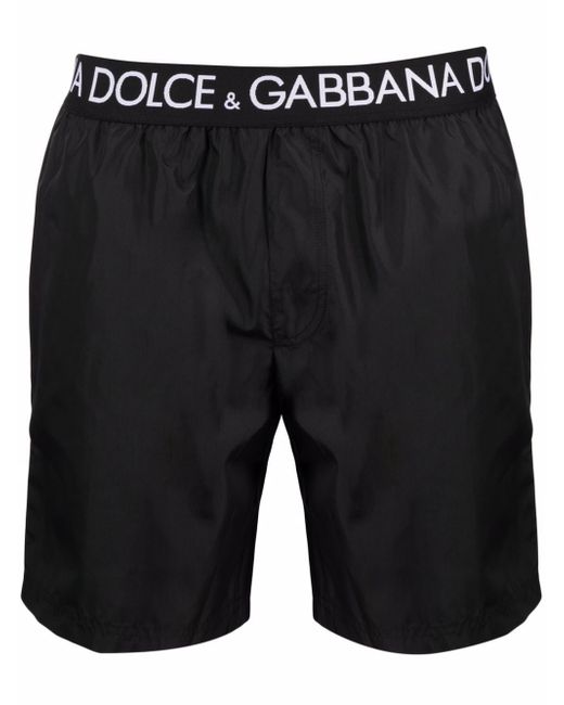 Dolce & Gabbana logo waistband swimming shorts